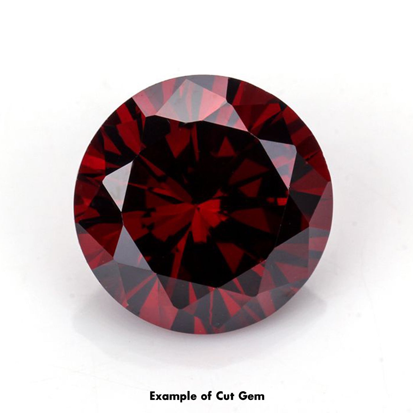 Dark Garnet Red Cubic Zirconia Lab Created Synthetic Faceting Rough