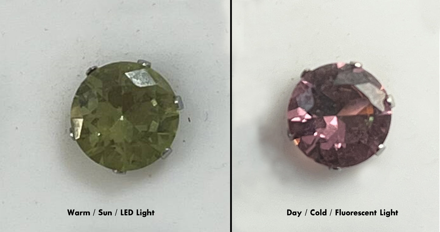 Color-Change #205 Nanosital Lab Created Synthetic Faceting Rough