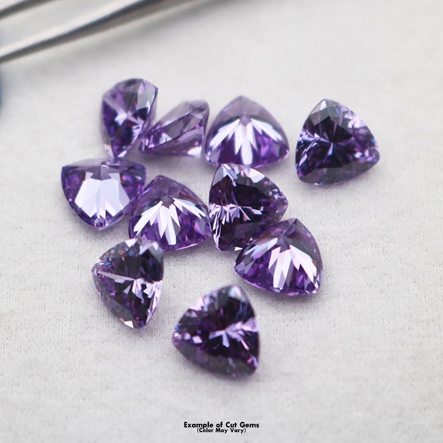 Lavender Cubic Zirconia Lab Created Synthetic Faceting Rough