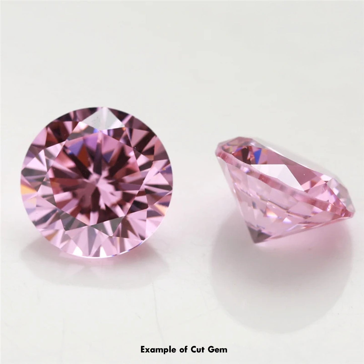 Pink Cubic Zirconia Lab Created Synthetic Faceting Rough