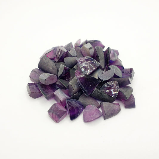 Synthetic Corundum Purple - Red Color Change Lab Created Faceting Rough Lot