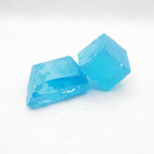 Aqua Cubic Zirconia Lab Created Synthetic Faceting Rough