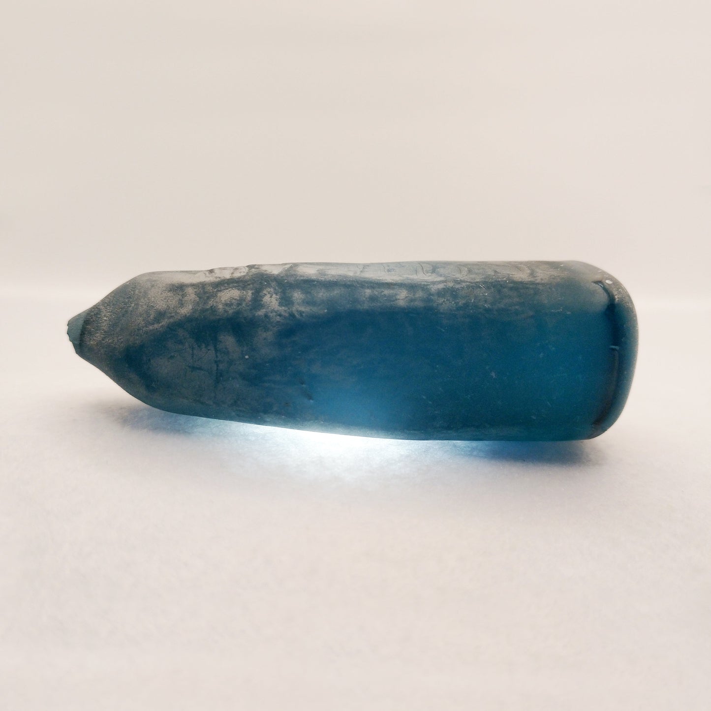 Synthetic Spinel #120 Teal Blue Lab Created Faceting Rough