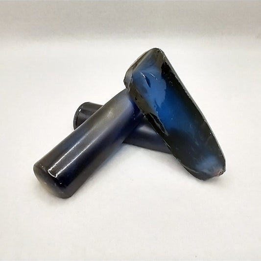 Synthetic Corundum #34 Sapphire Blue Lab Created Faceting Rough