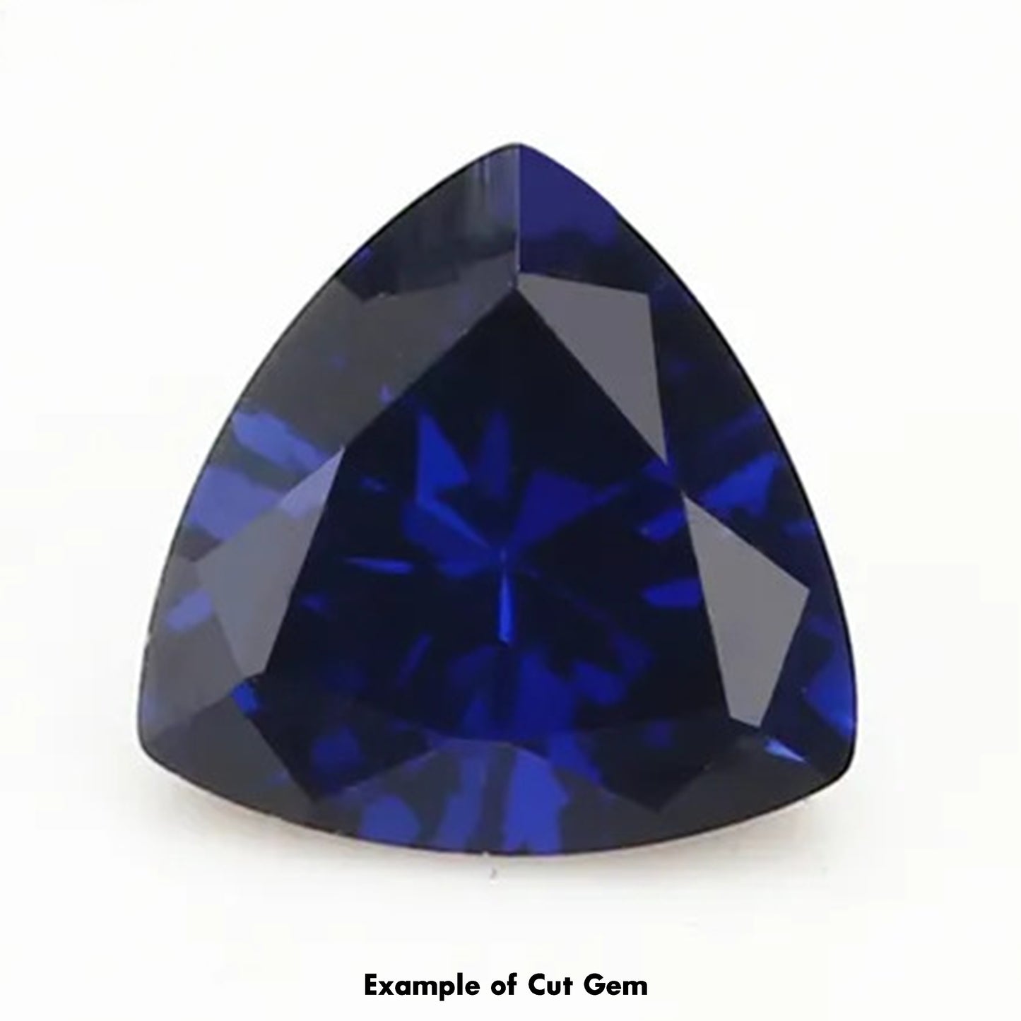 Synthetic Corundum #34 Sapphire Blue Lab Created Faceting Rough