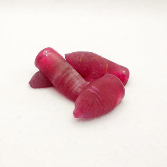 Synthetic Corundum #4 Dark Pink Lab Created Faceting Rough