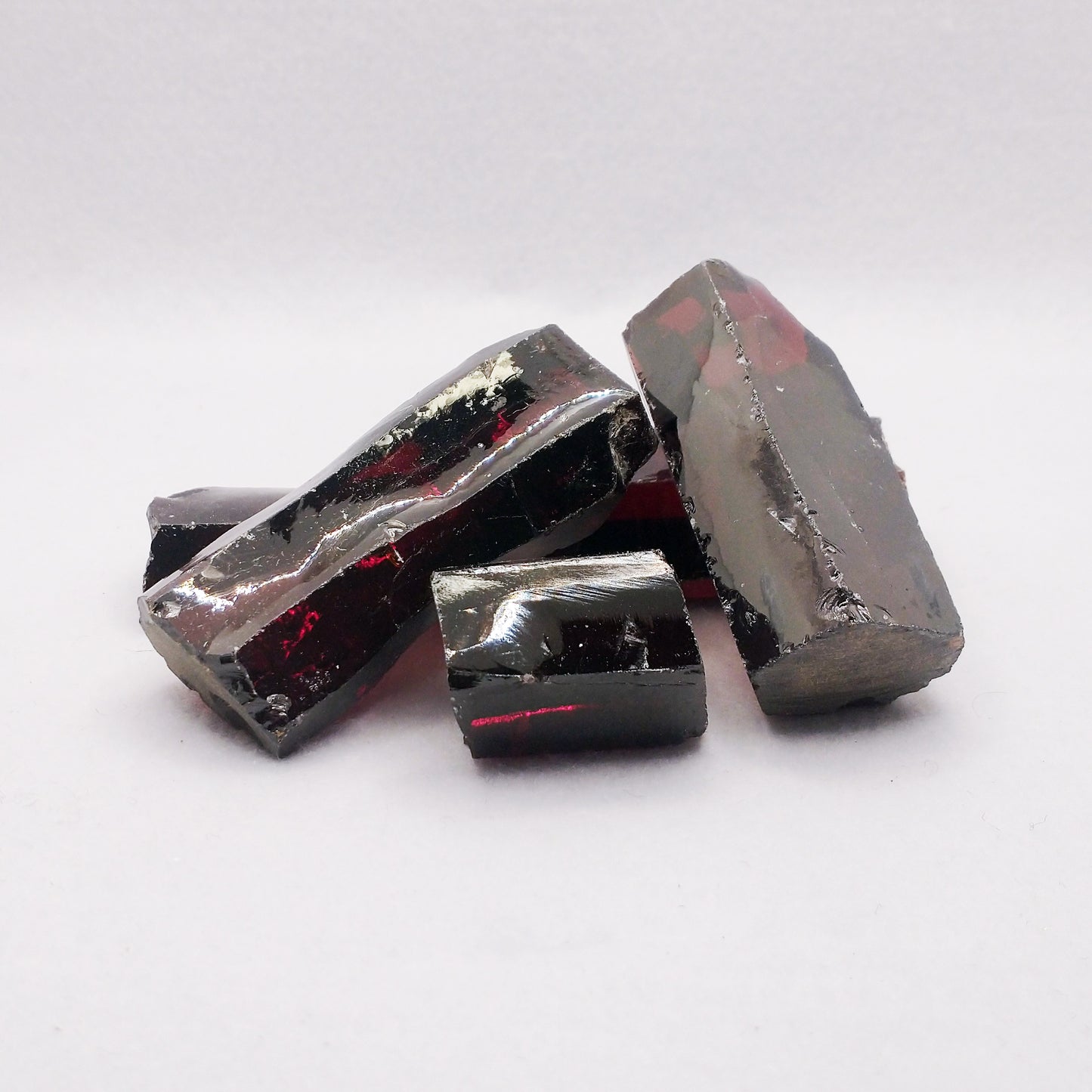 Dark Garnet Red Cubic Zirconia Lab Created Synthetic Faceting Rough