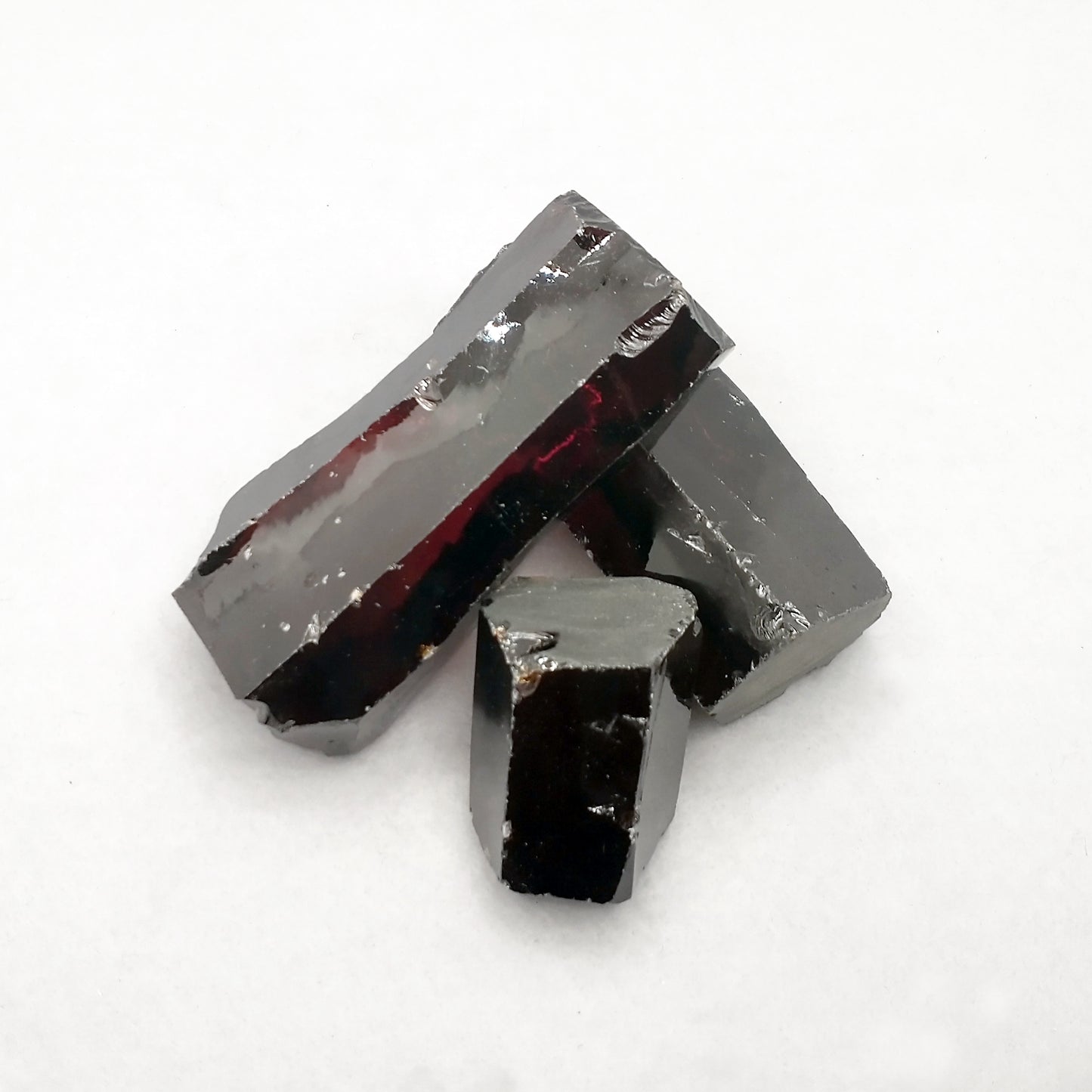 Dark Garnet Red Cubic Zirconia Lab Created Synthetic Faceting Rough