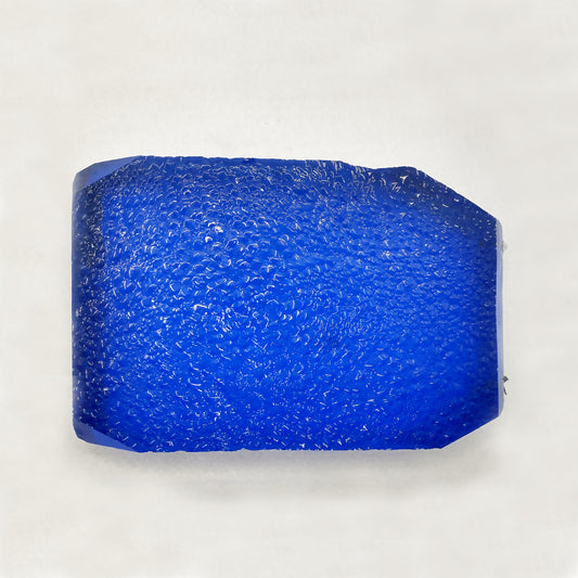 Synthetic Hydrothermal Dark Cobalt Blue Lab Created Faceting Rough