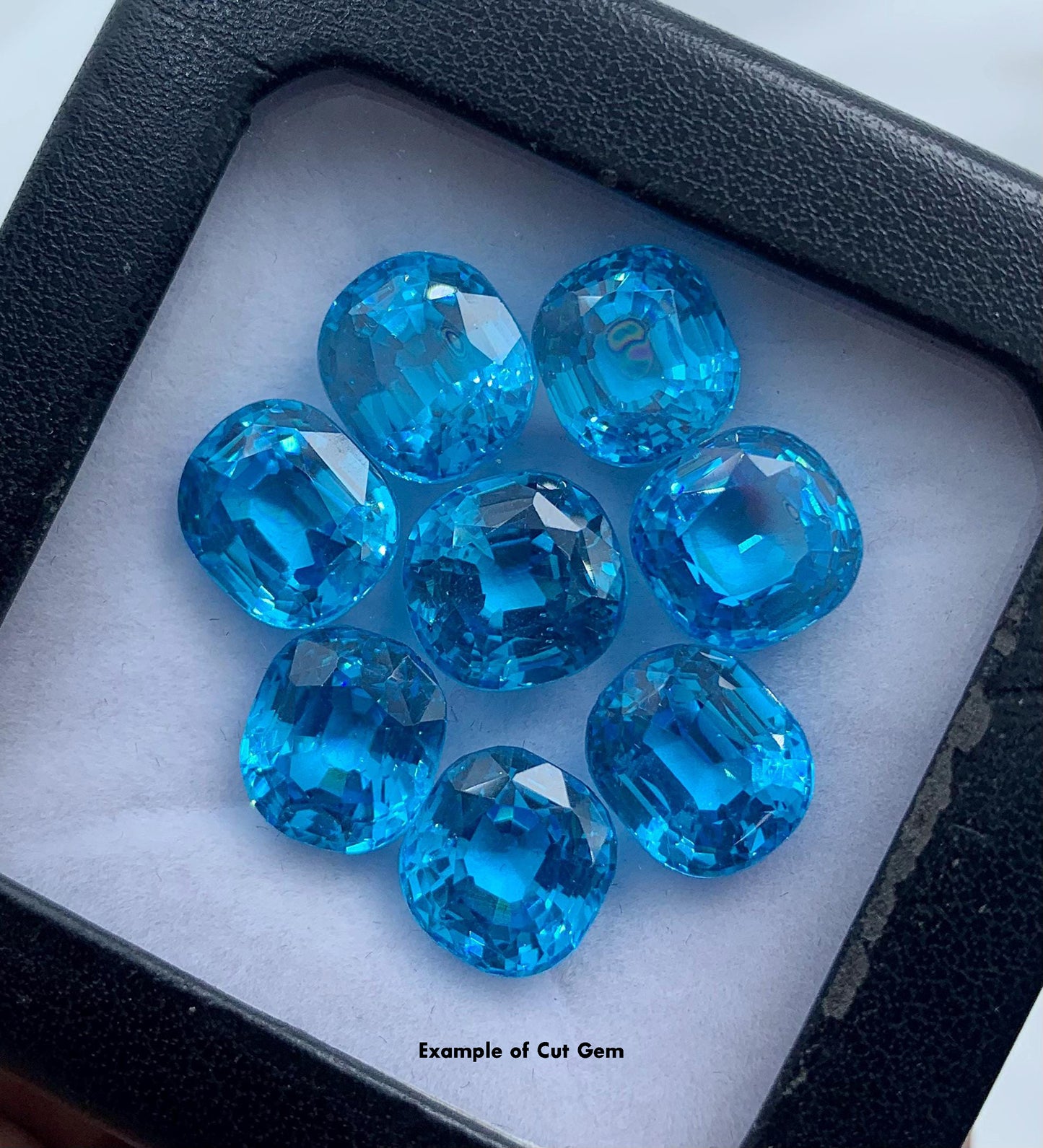 Synthetic Hydrothermal Medium Cobalt Blue Lab Created Faceting Rough