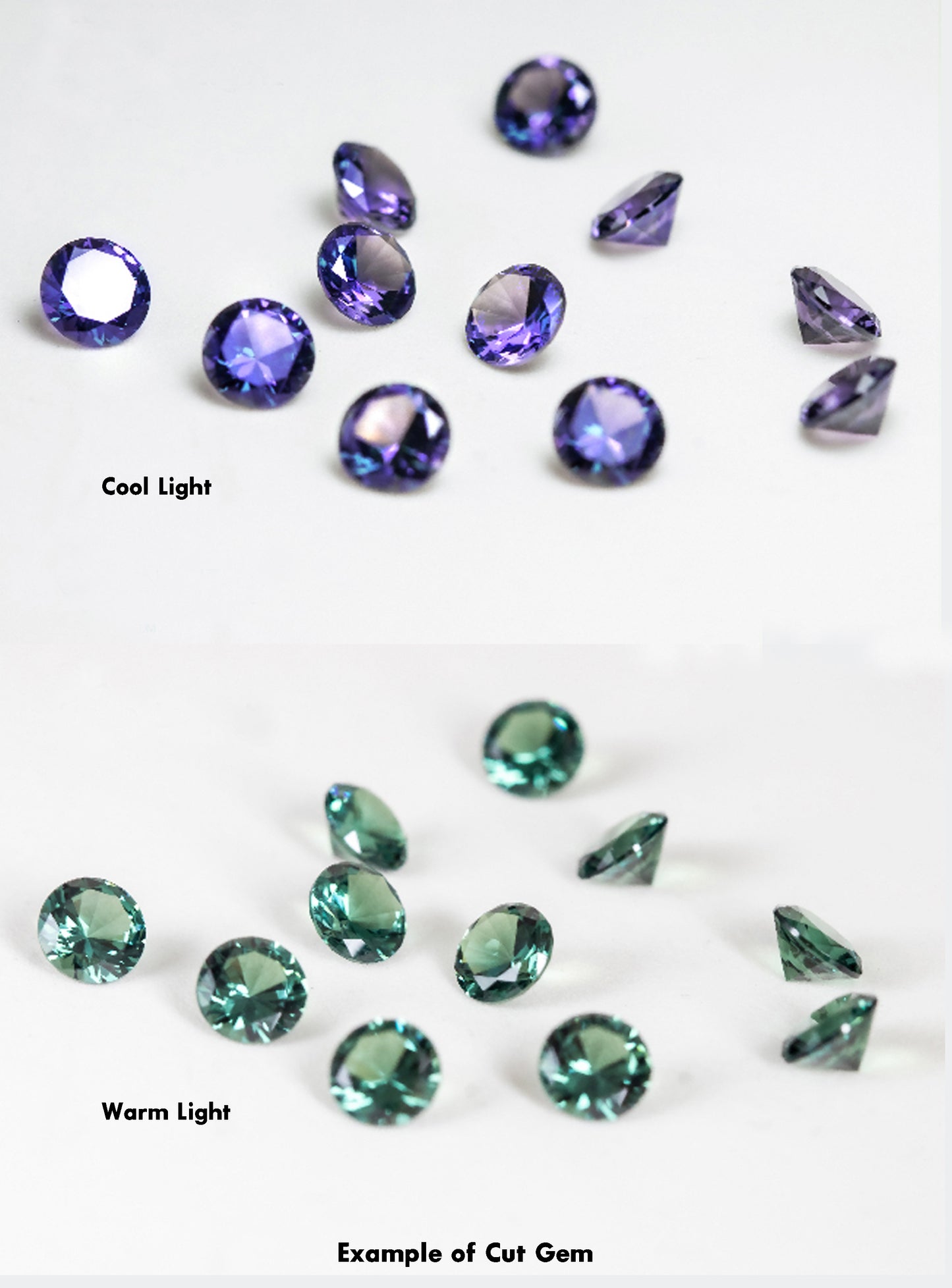 Color-Change E-156 Simulated Alexandrite Nanosital Lab Created Synthetic Faceting Rough