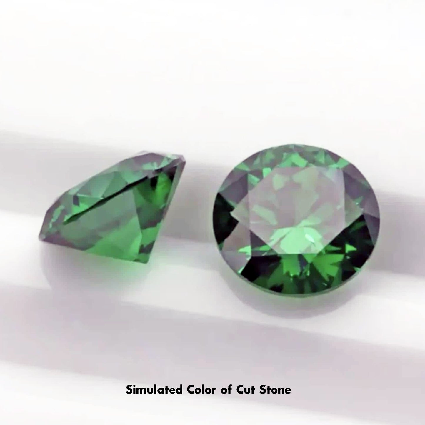 Emerald Cubic Zirconia Lab Created Synthetic Faceting Rough