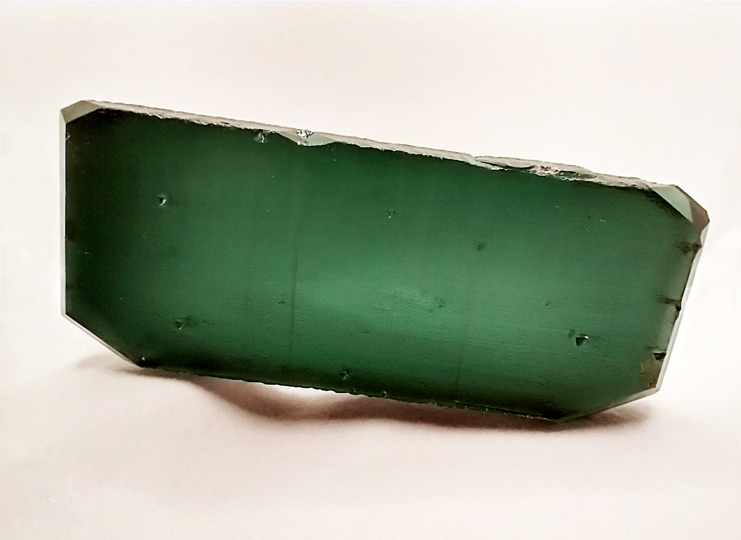 Synthetic Hydrothermal Quartz Green Lab Created Faceting Rough