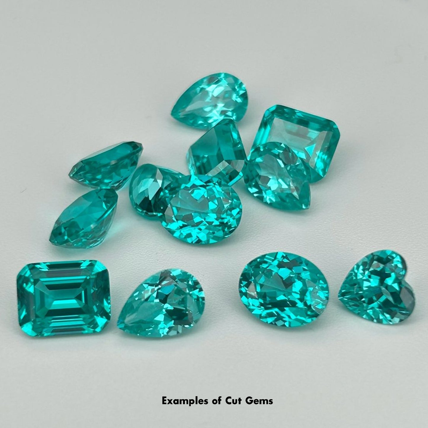 Paraiba Blue YAG Lab Created Synthetic Faceting Rough