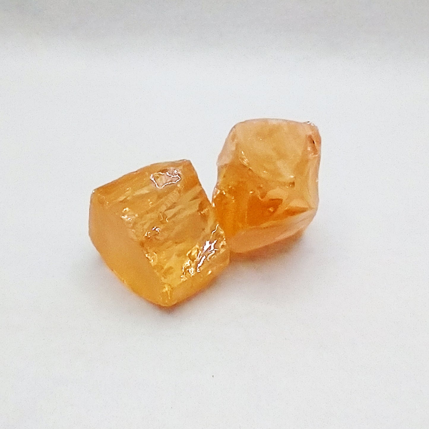 Peach Morganite UV Reactive Cubic Zirconia Lab Created Synthetic Faceting Rough