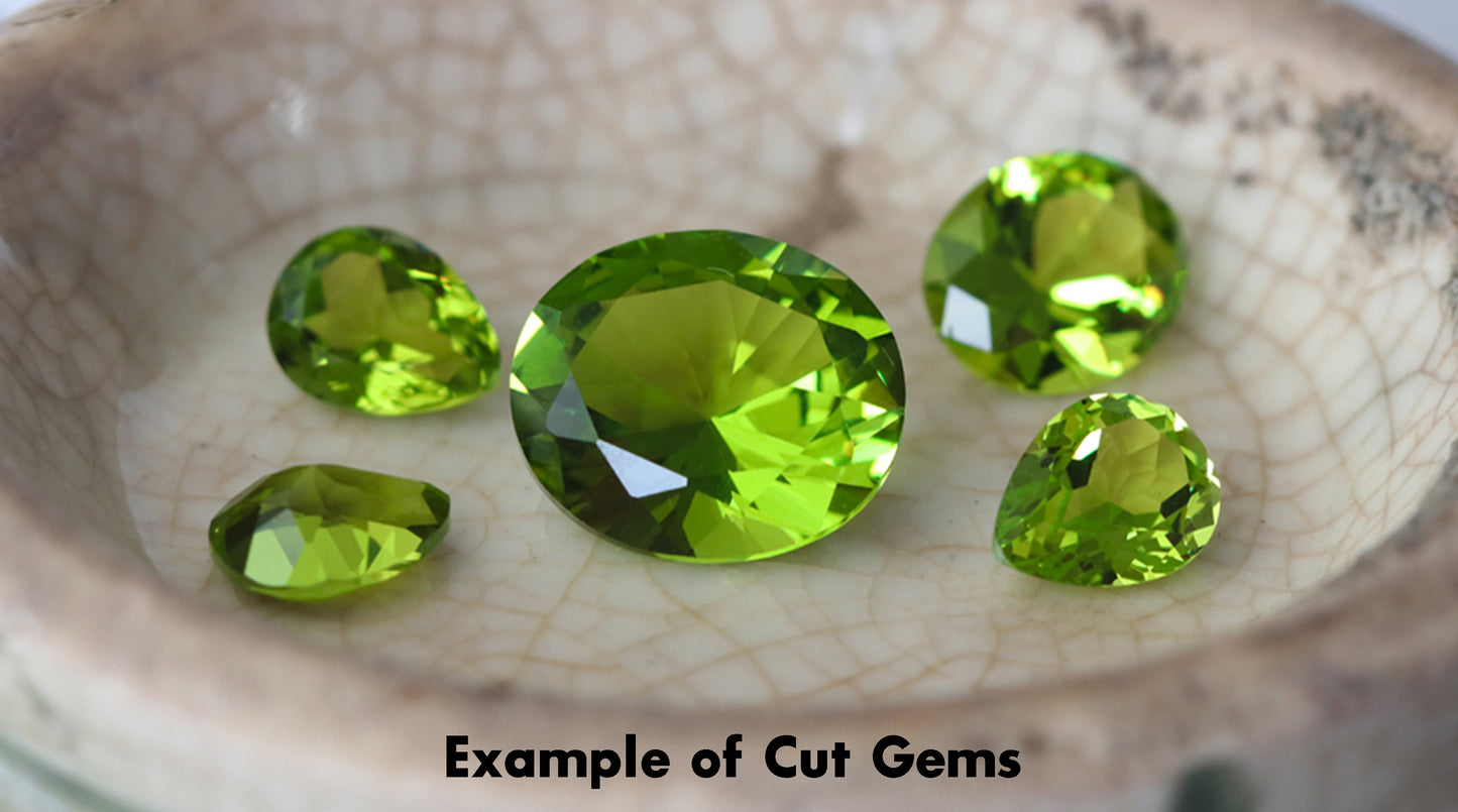 Peridot 172 Nanosital Lab Created Synthetic Faceting Rough