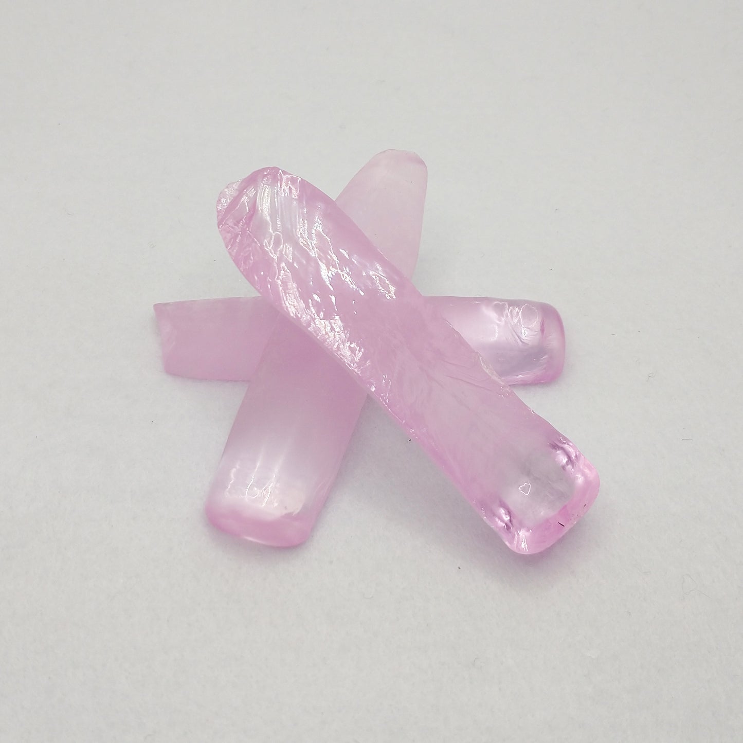 Synthetic Corundum #1 Light Pink Lab Created Faceting Rough