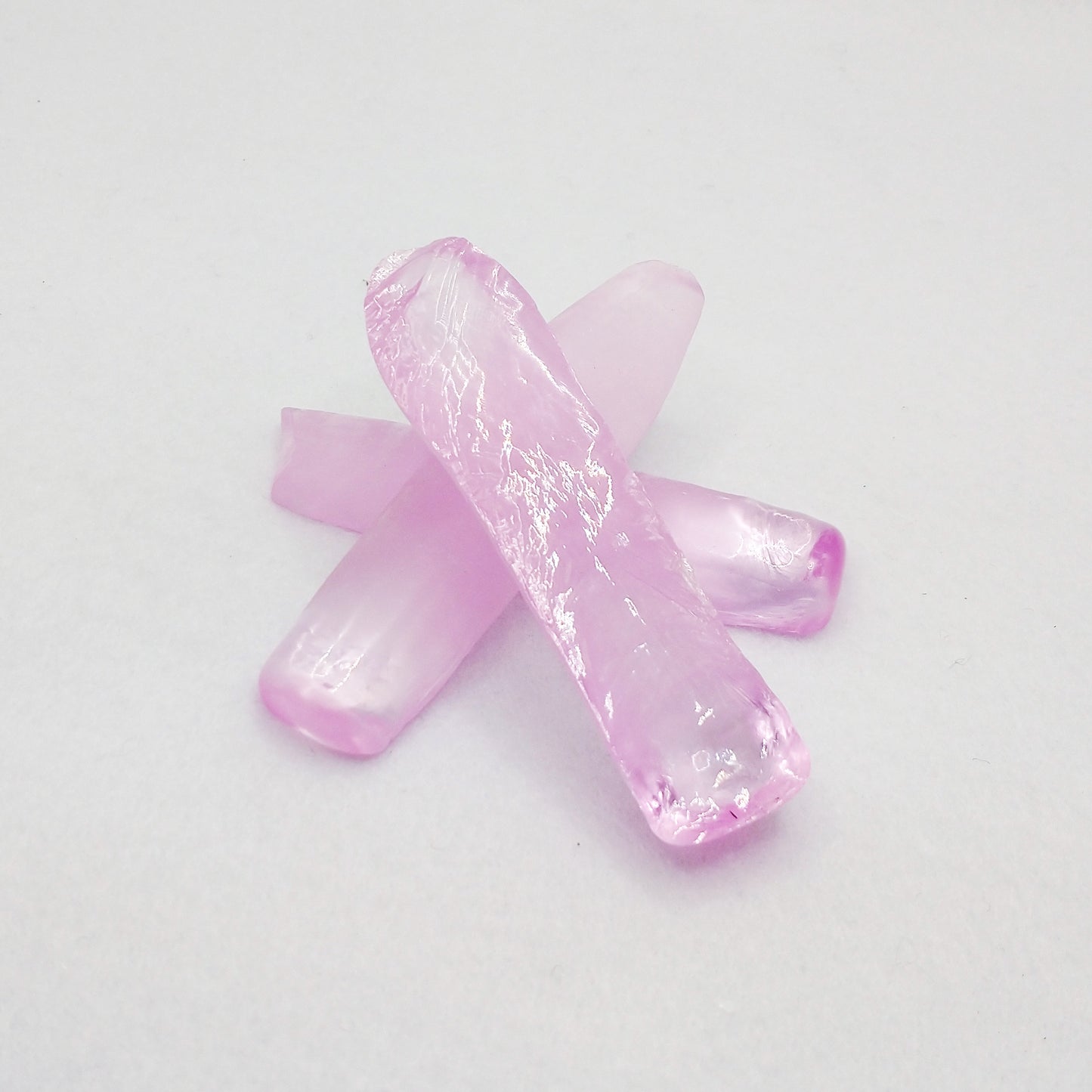 Synthetic Corundum #1 Light Pink Lab Created Faceting Rough