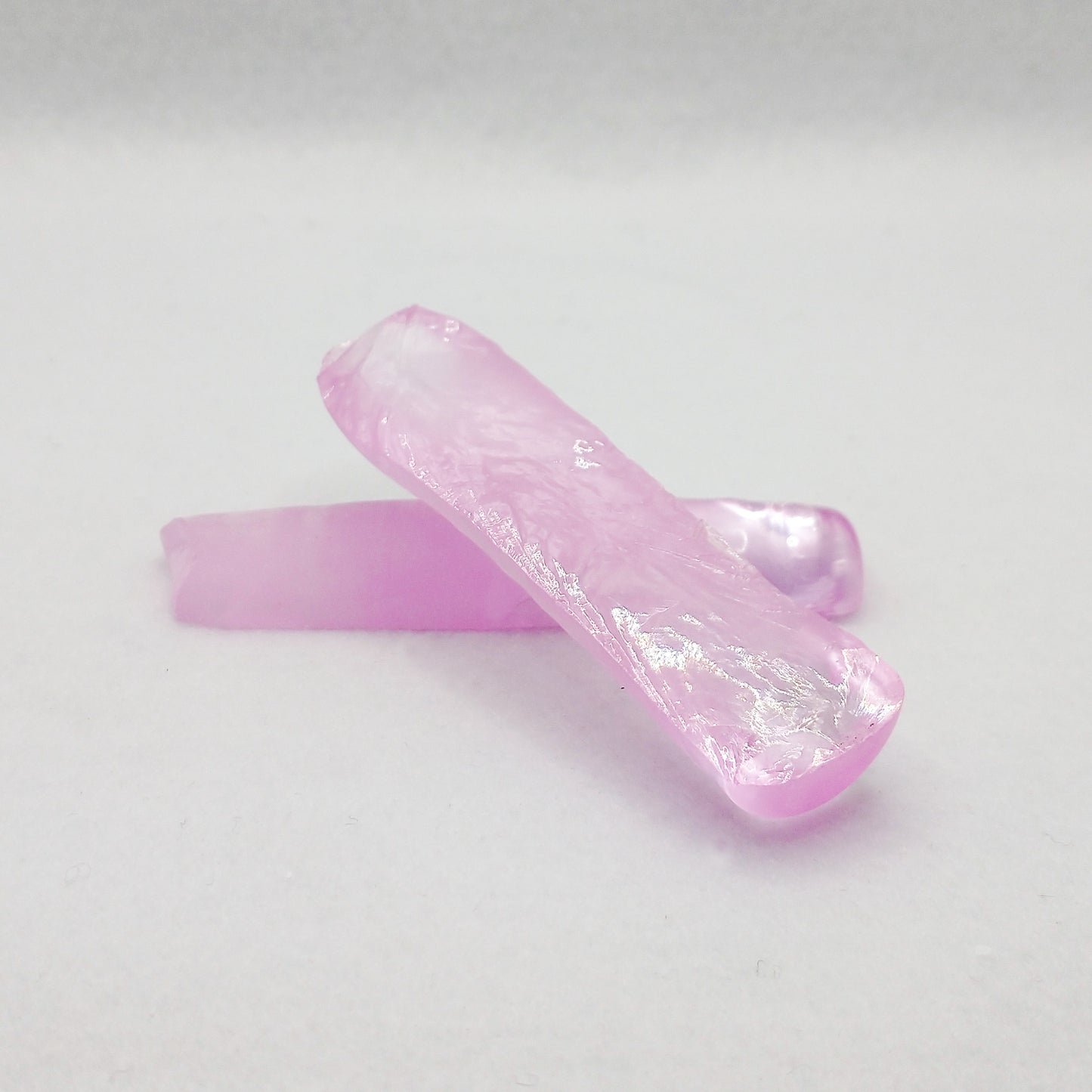 Synthetic Corundum #1 Light Pink Lab Created Faceting Rough