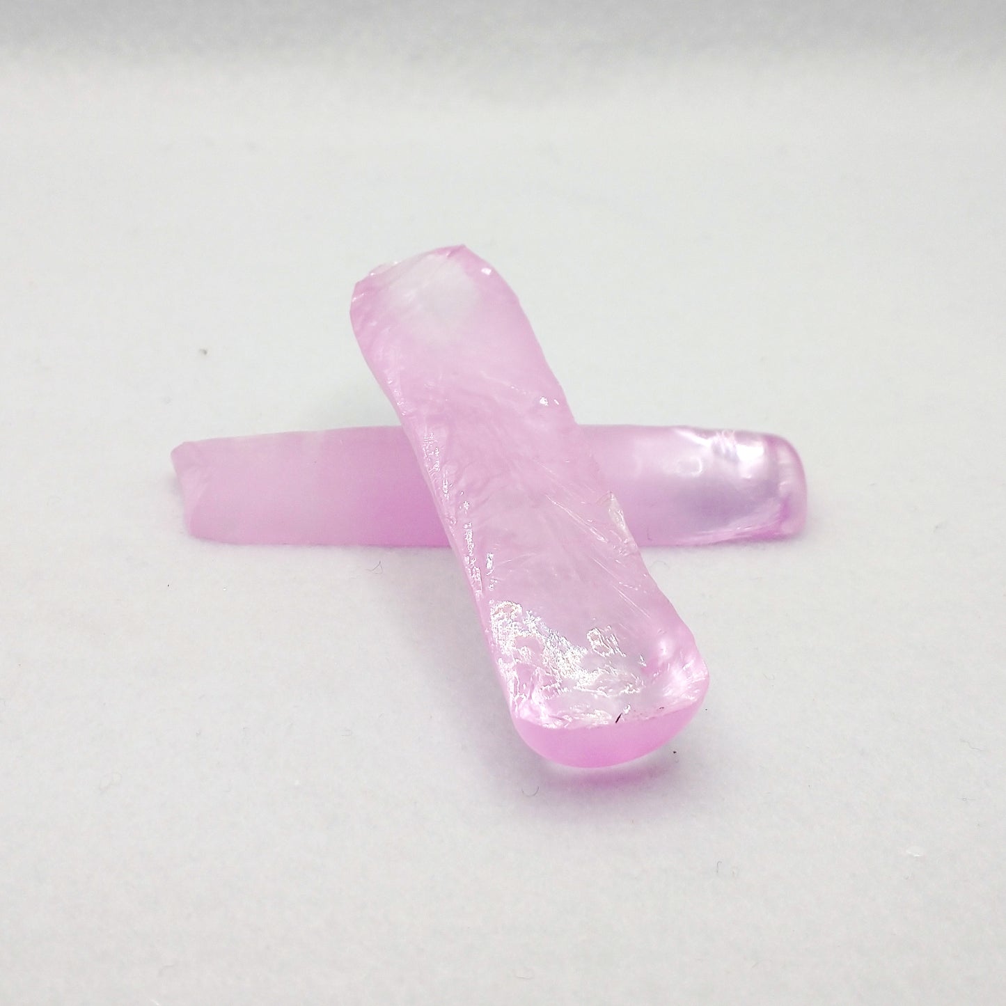 Synthetic Corundum #1 Light Pink Lab Created Faceting Rough