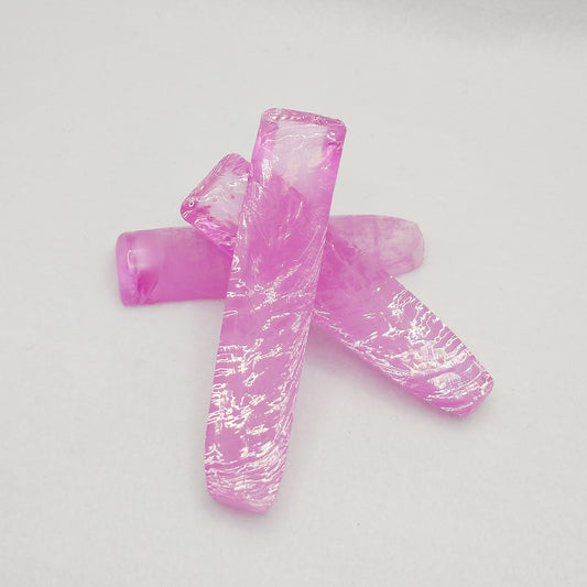 Synthetic Corundum #1.25 Bright Light Pink Lab Created Faceting Rough