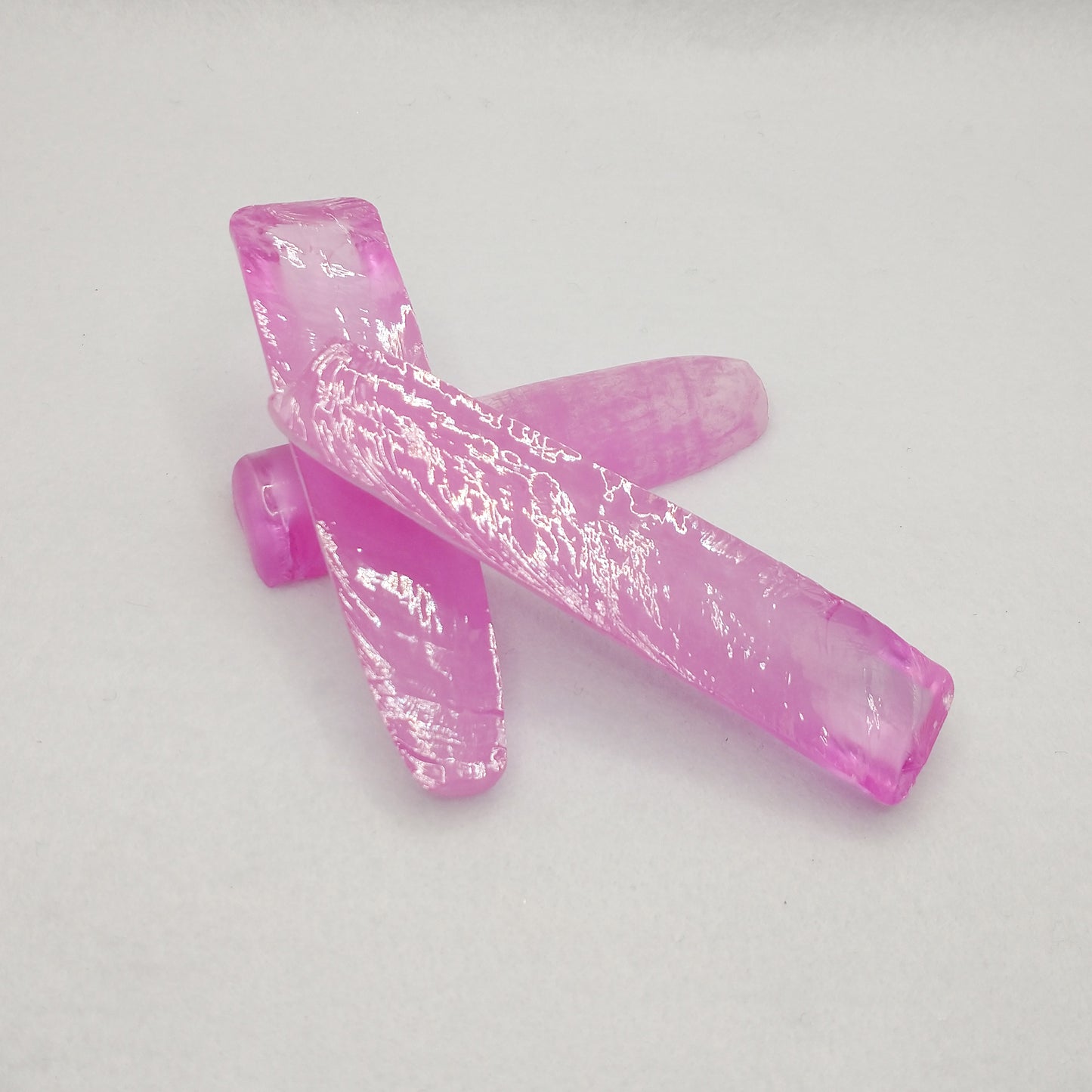 Synthetic Corundum #1.25 Bright Light Pink Lab Created Faceting Rough