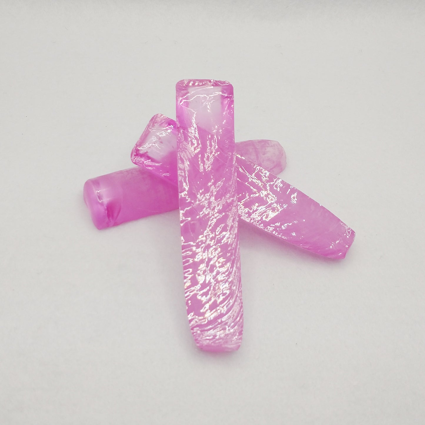 Synthetic Corundum #1.25 Bright Light Pink Lab Created Faceting Rough