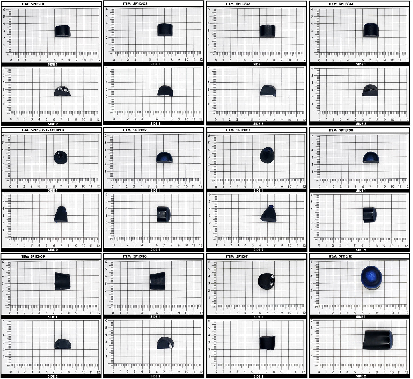 Synthetic Spinel #113 Burma Dark Blue Sapphire Lab Created Faceting Rough
