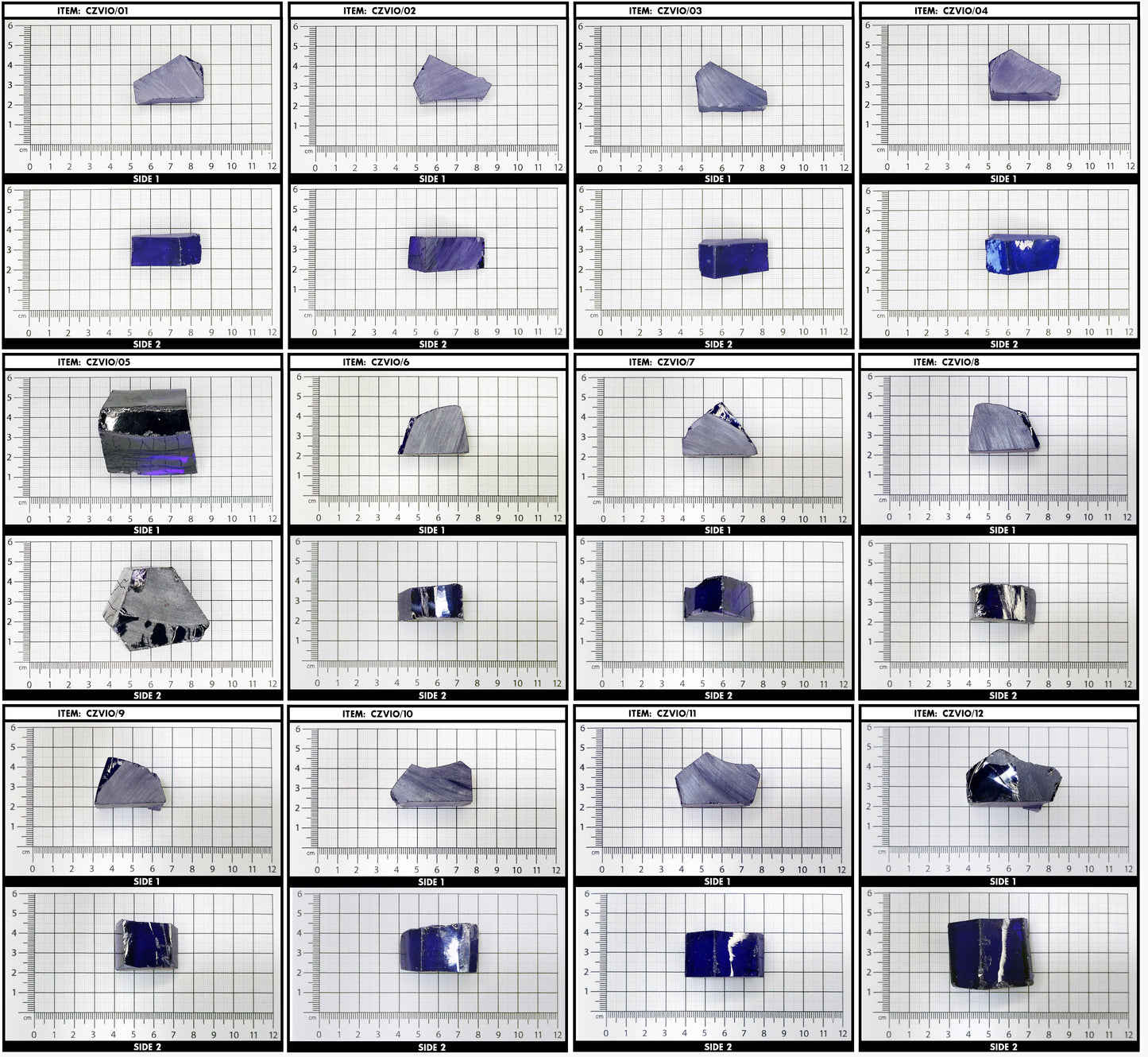 Violet Cubic Zirconia Lab Created Synthetic Faceting Rough