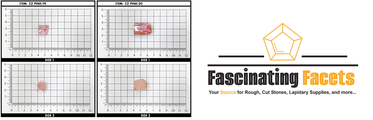 Pink Cubic Zirconia Lab Created Synthetic Faceting Rough