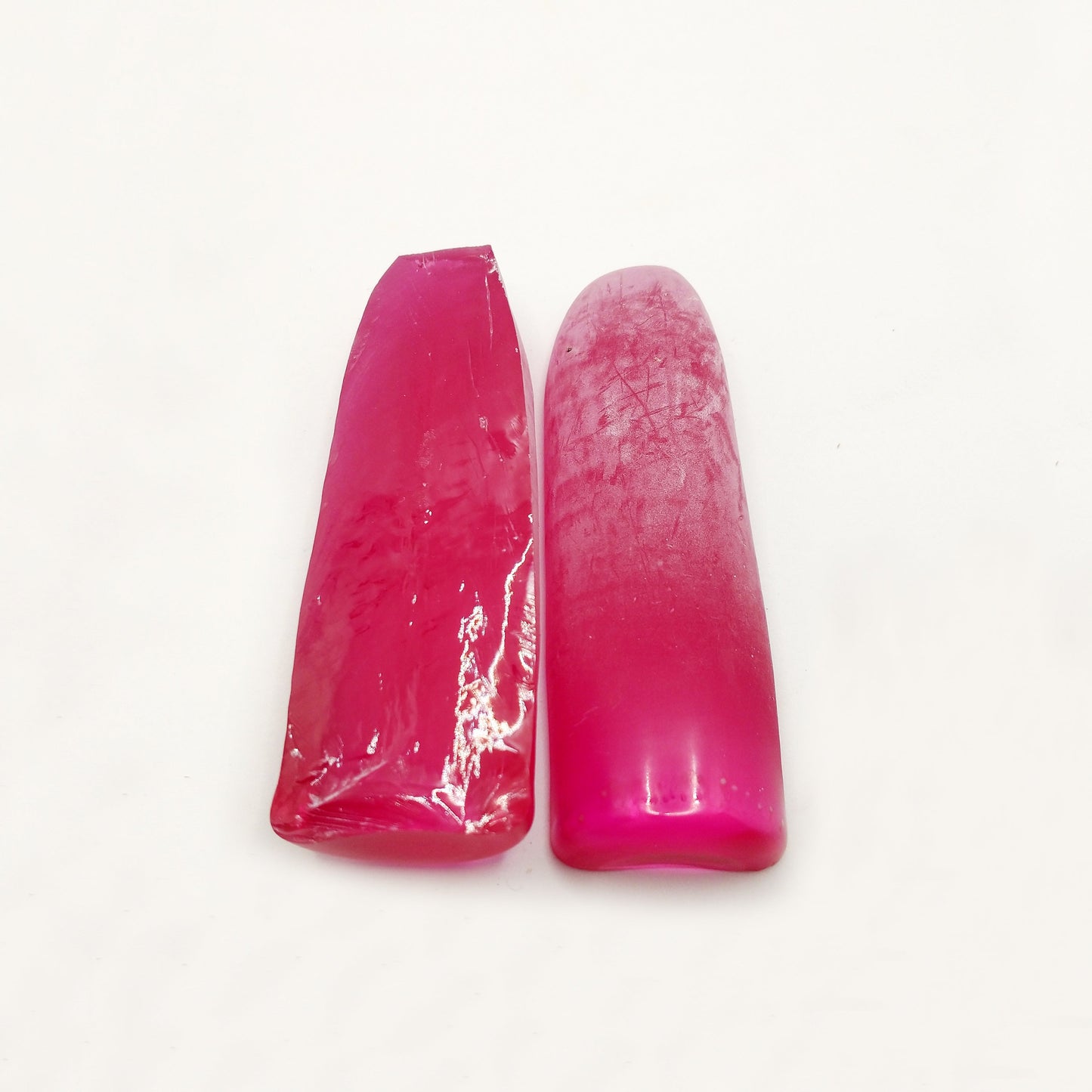 Synthetic Corundum #3 Reddish Pink Lab Created Faceting Rough