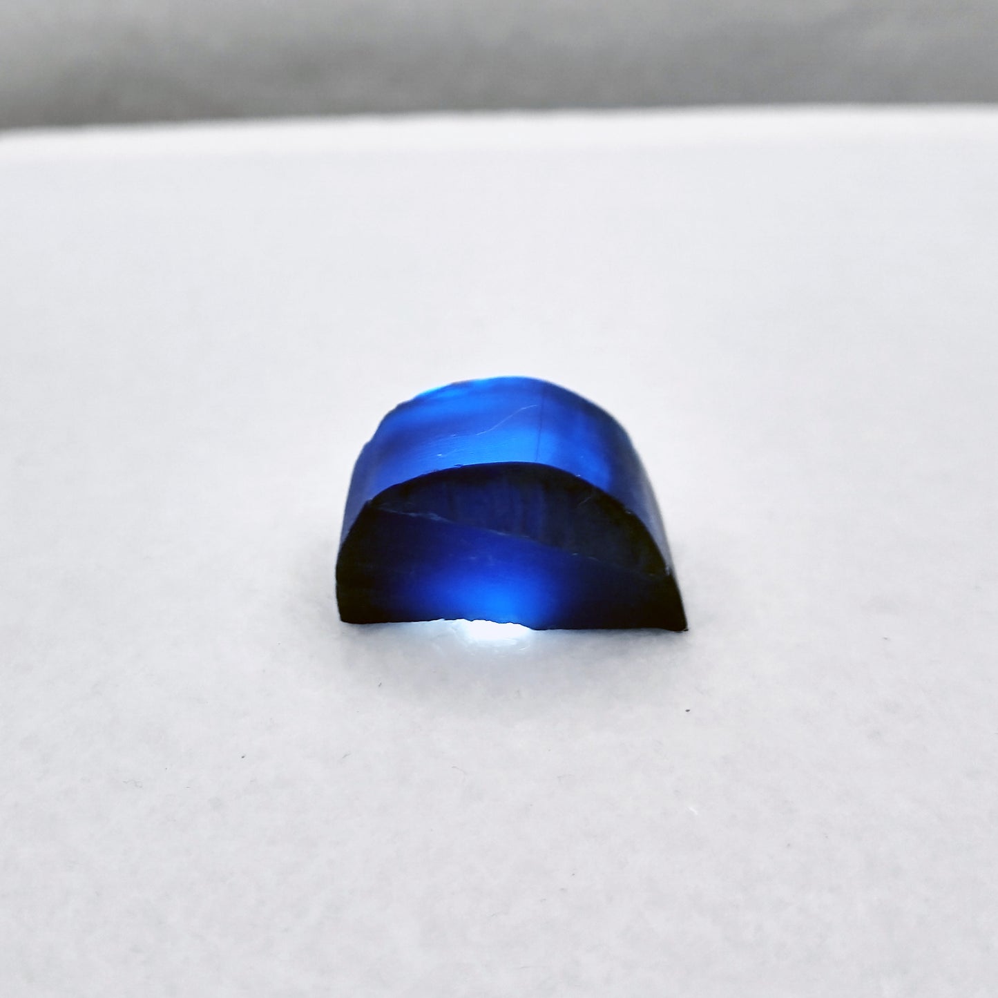 Synthetic Spinel #113 Burma Dark Blue Sapphire Lab Created Faceting Rough