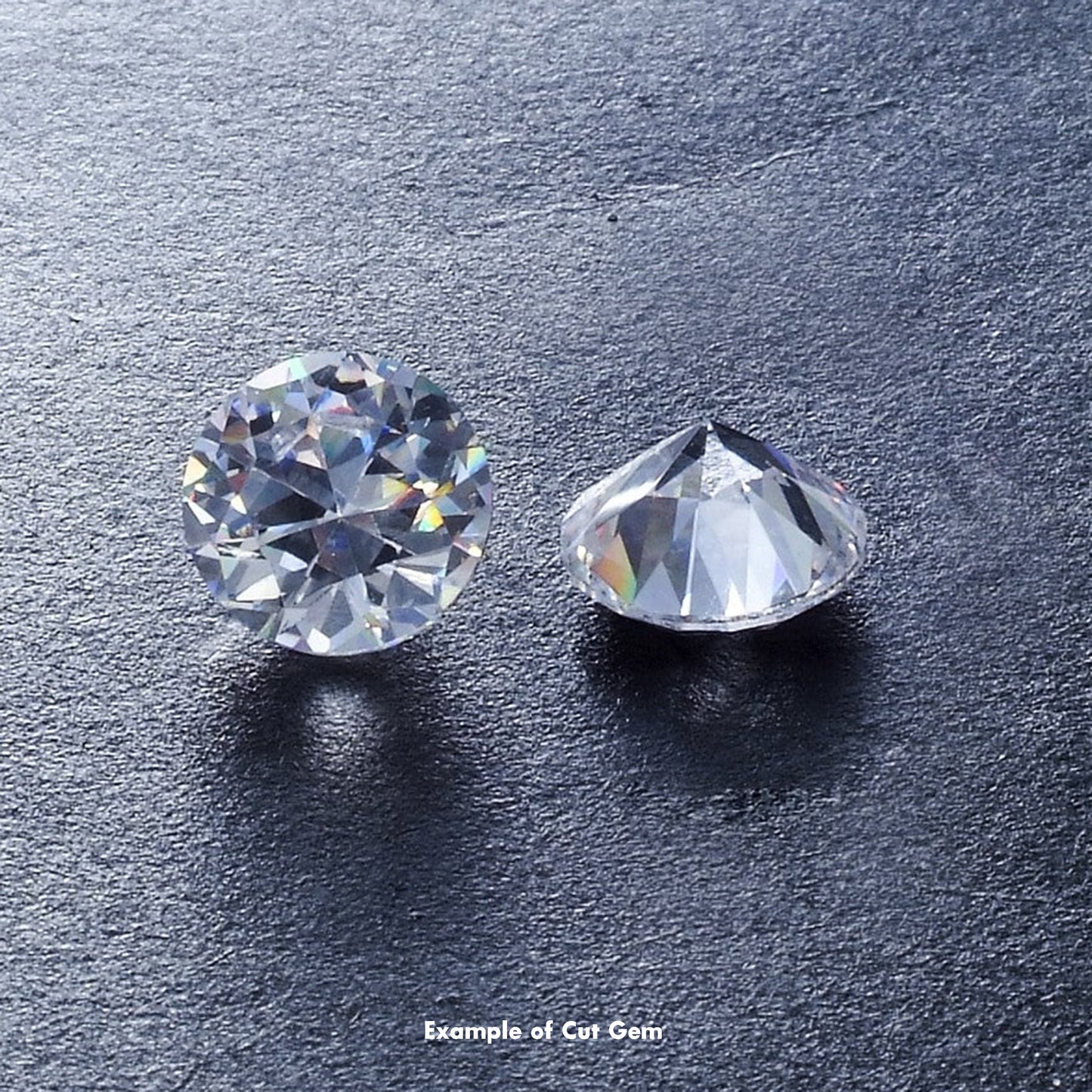 White / Clear Cubic Zirconia Lab Created Synthetic Faceting Rough