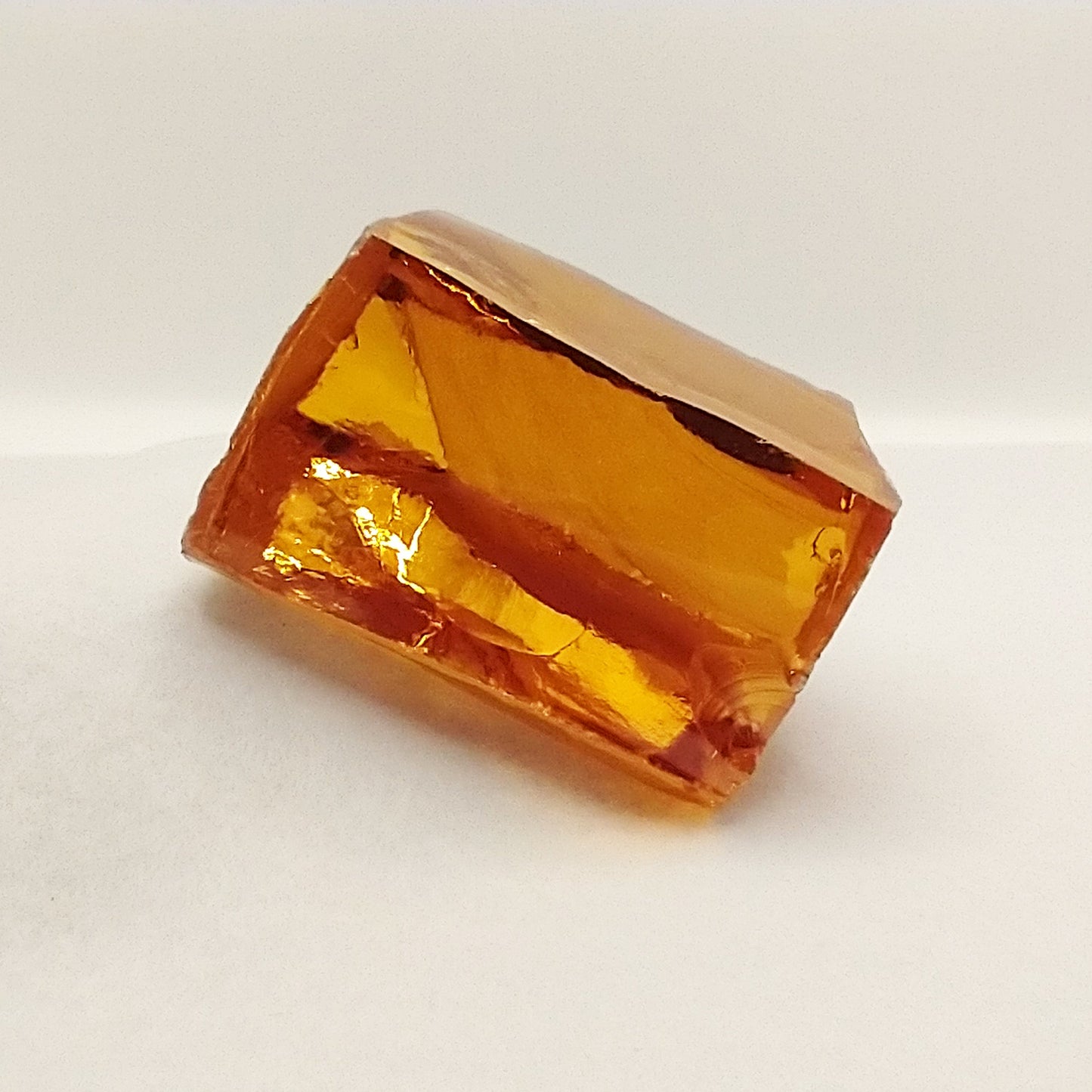 Yellow Cubic Zirconia Lab Created Synthetic Faceting Rough