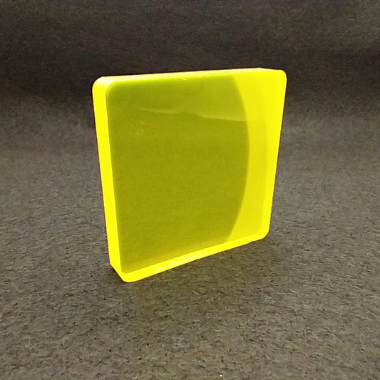 Fluorescent Yellow YAG Lab Created Synthetic Faceting Rough
