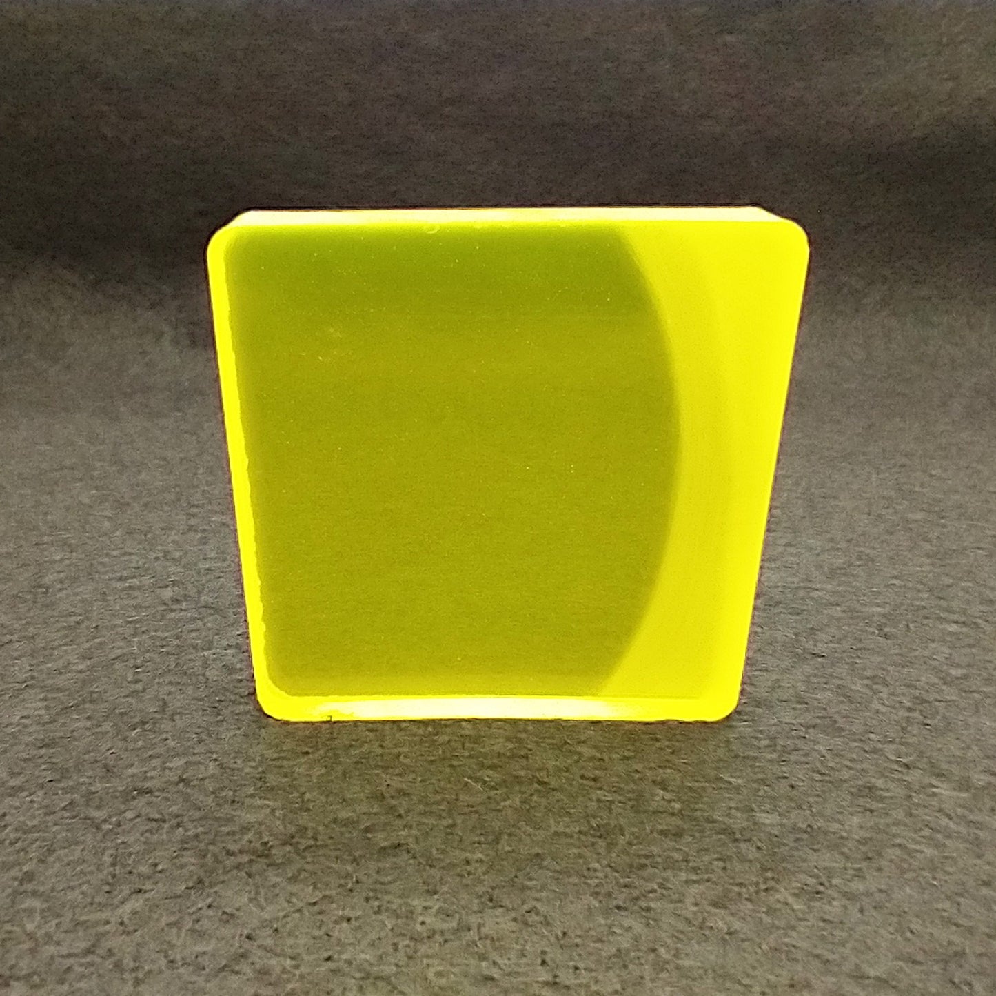 Fluorescent Yellow YAG Lab Created Synthetic Faceting Rough