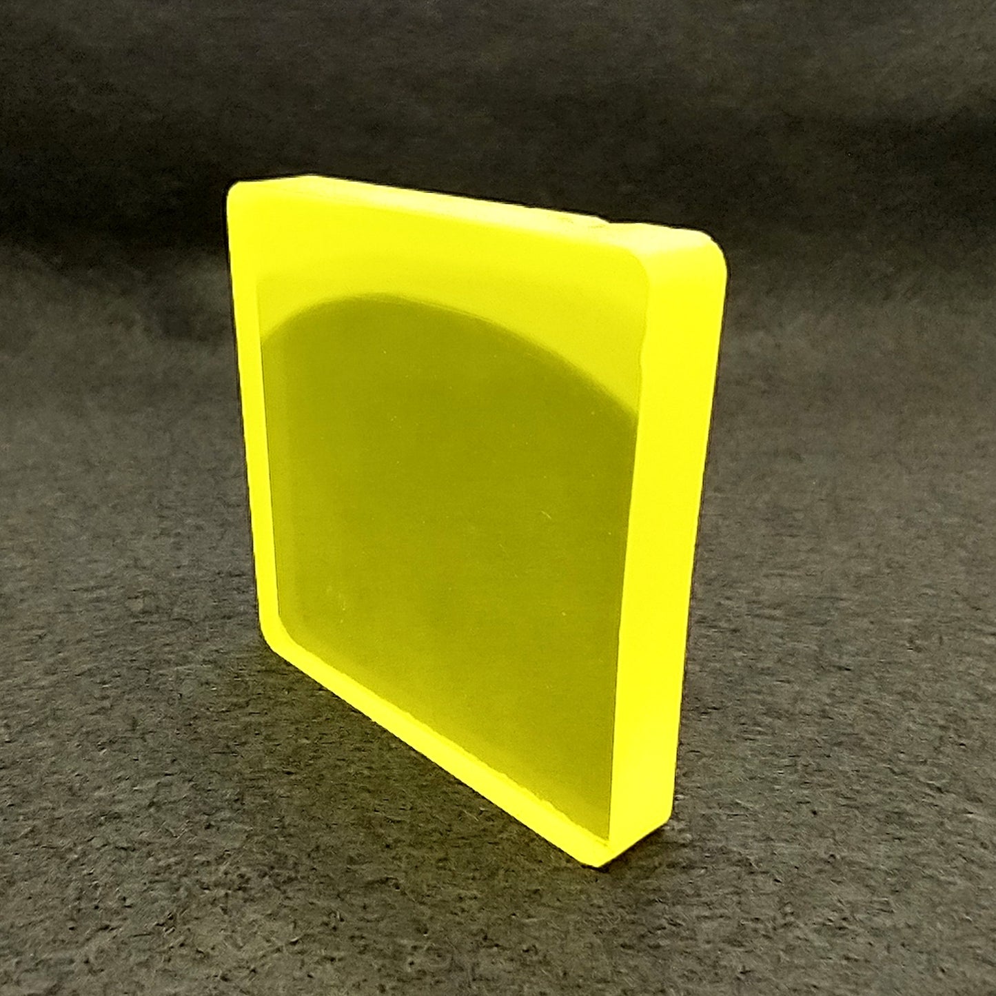 Fluorescent Yellow YAG Lab Created Synthetic Faceting Rough