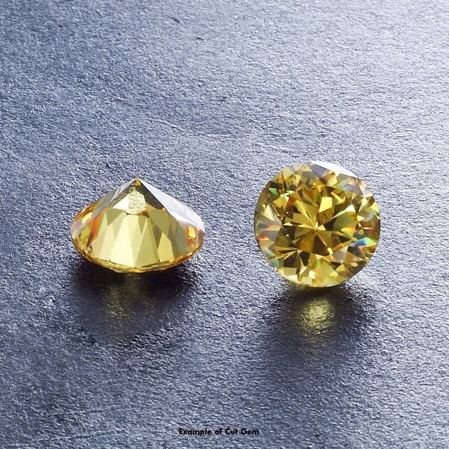 Yellow Cubic Zirconia Lab Created Synthetic Faceting Rough