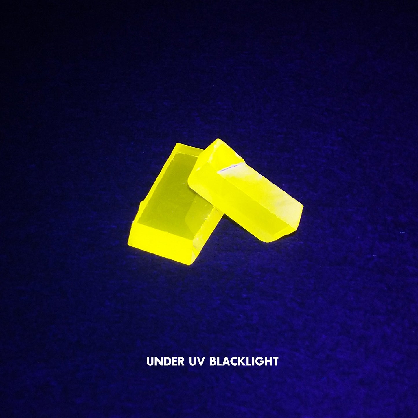 Fluorescent Yellow YAG Lab Created Synthetic Faceting Rough