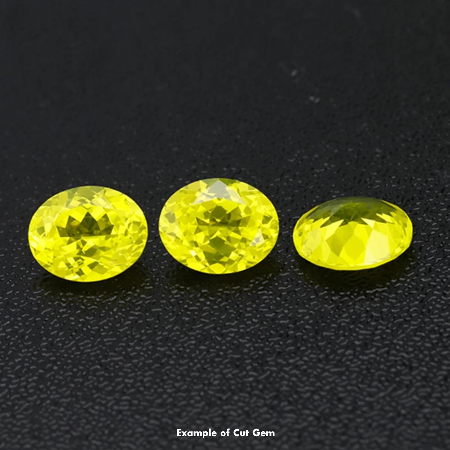 Fluorescent Yellow YAG Lab Created Synthetic Faceting Rough