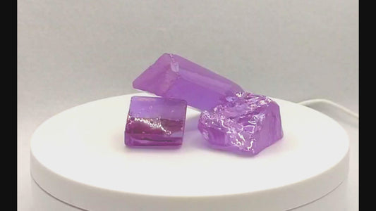 Color Change Lavender to Pink Cubic Zirconia Lab Created Synthetic Faceting Rough