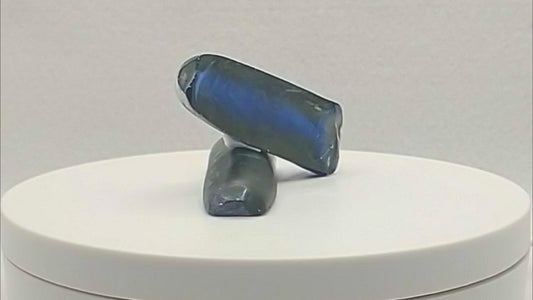 Synthetic Corundum #34 Sapphire Blue Lab Created Faceting Rough
