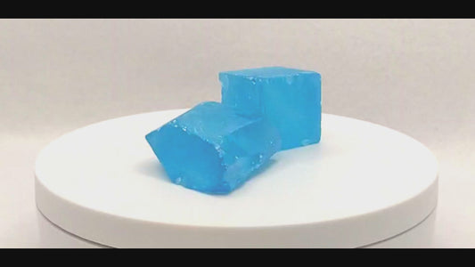 Aqua Cubic Zirconia Lab Created Synthetic Faceting Rough