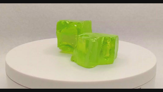 Green Apple Cubic Zirconia Lab Created Synthetic Faceting Rough