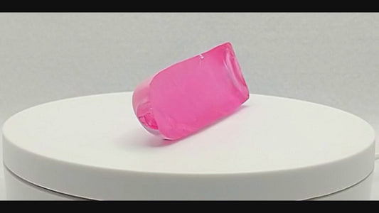 Synthetic Corundum #2 Bright Pink Lab Created Faceting Rough