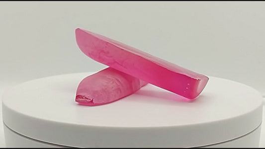 Synthetic Corundum #3 Reddish Pink Lab Created Faceting Rough