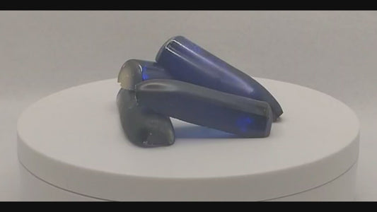Synthetic Corundum #32 Ceylon Blue Lab Created Faceting Rough