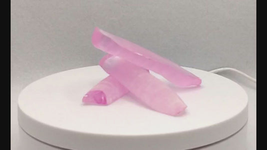 Synthetic Corundum #1 Light Pink Lab Created Faceting Rough